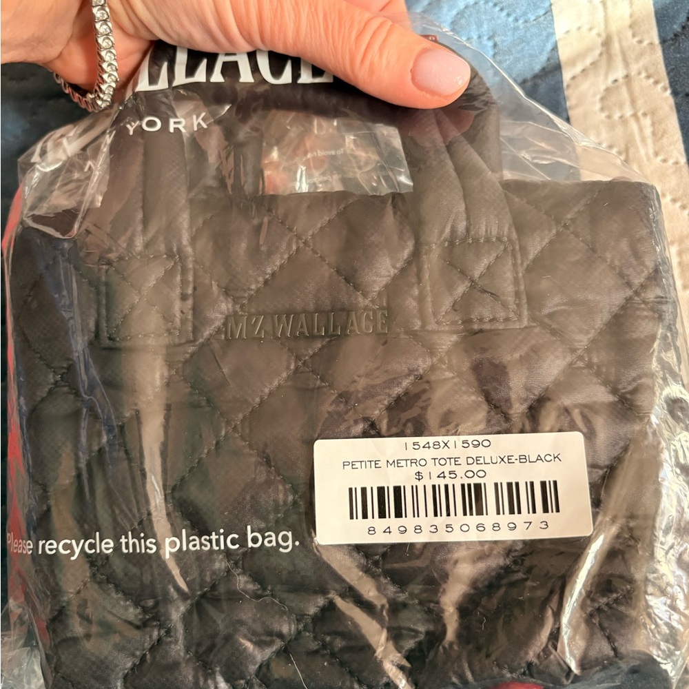 MZ Wallace Black Quilted Metro Tote